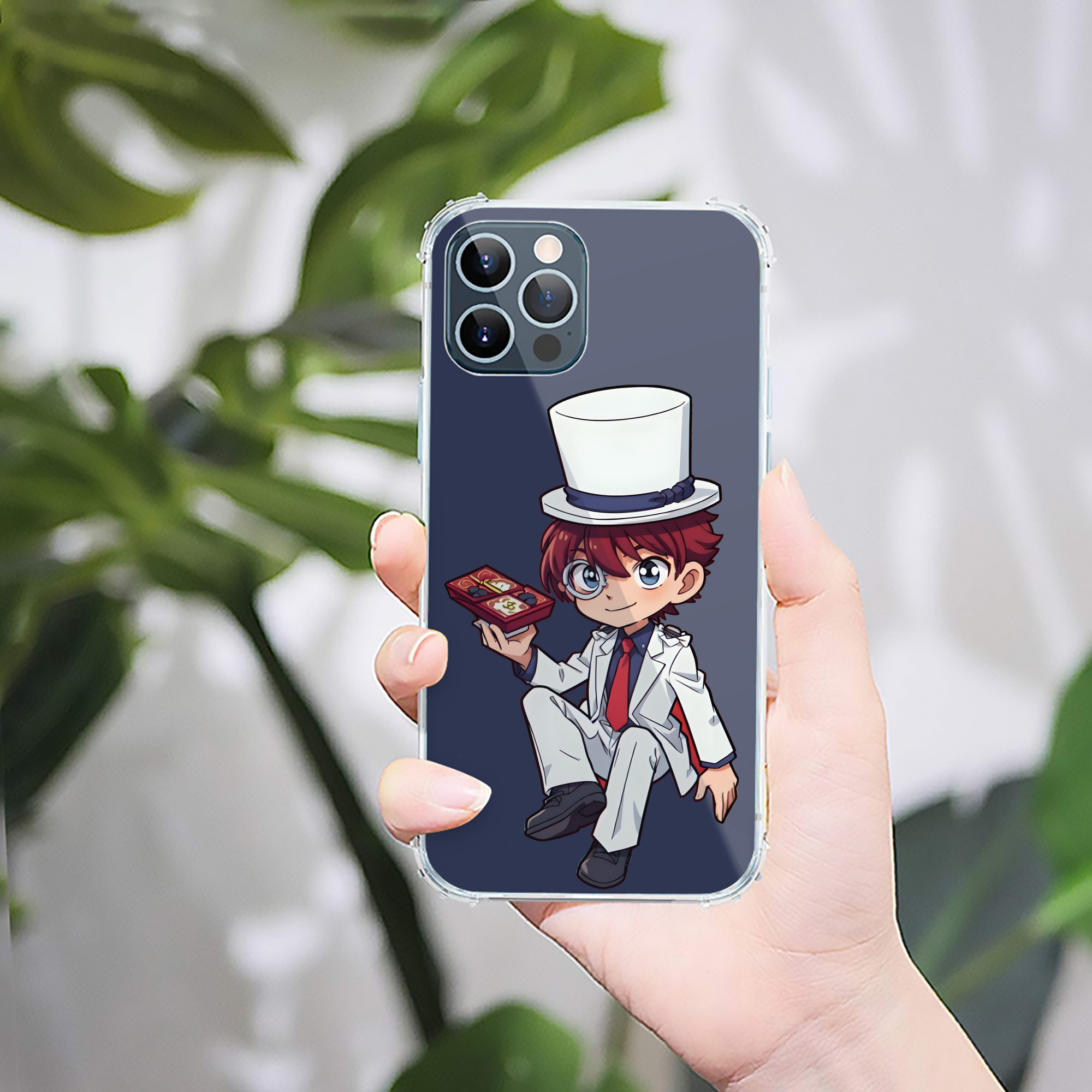 （画像用） 名探偵コナン くろば かいと Detective Conan Kuroba Kaito 【iPhone 12シリーズ対応】透明スマホケース（クリアソフトケース）